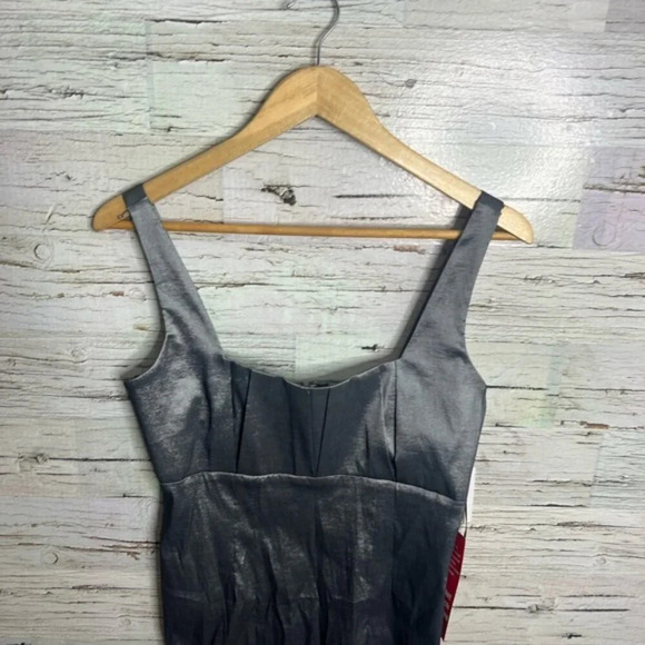 Calvin Klein gray silver bodycon sheath dress size 8 NWT - Picture 3 of 7